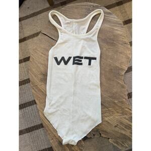 YZY X Mowalola Wet Bodysuit Tank White 1 Yeezy Kayne West
